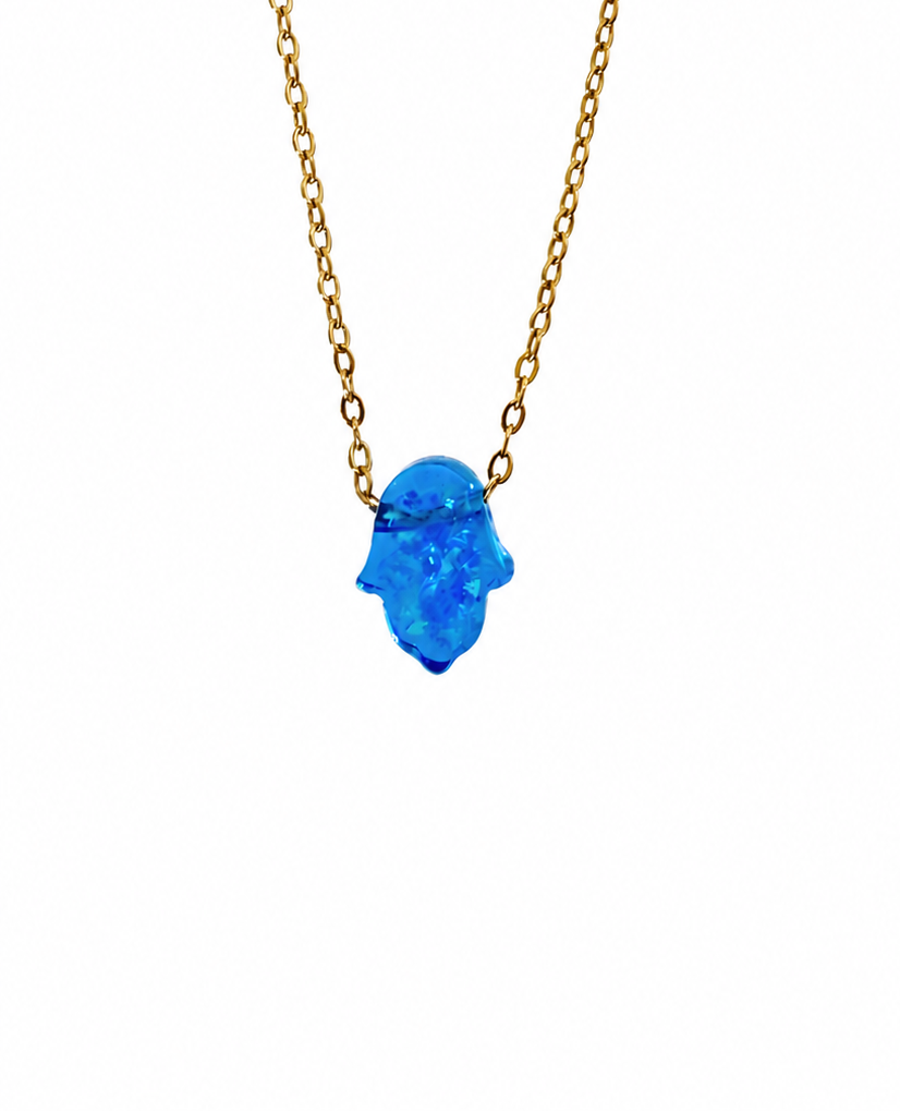 Azure Hamsa Necklace