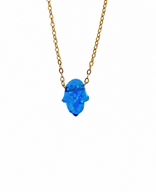 Azure Hamsa Necklace
