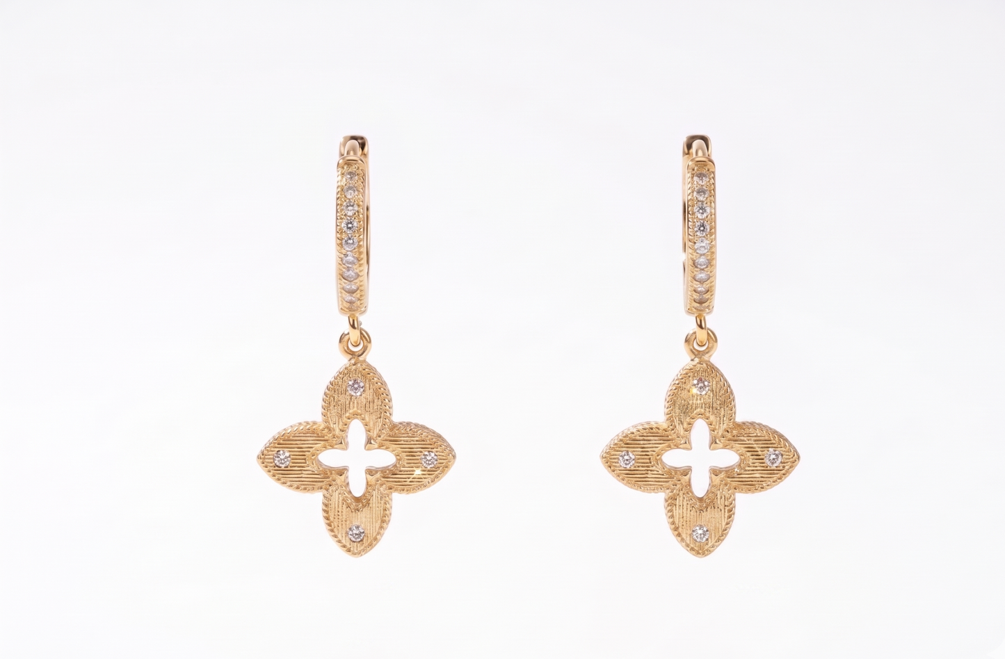 Golden Fleur Drop Earrings