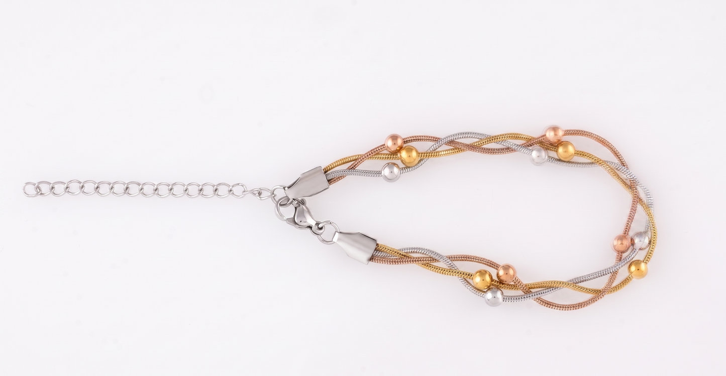 Intertwine Tri-Tone Bracelet