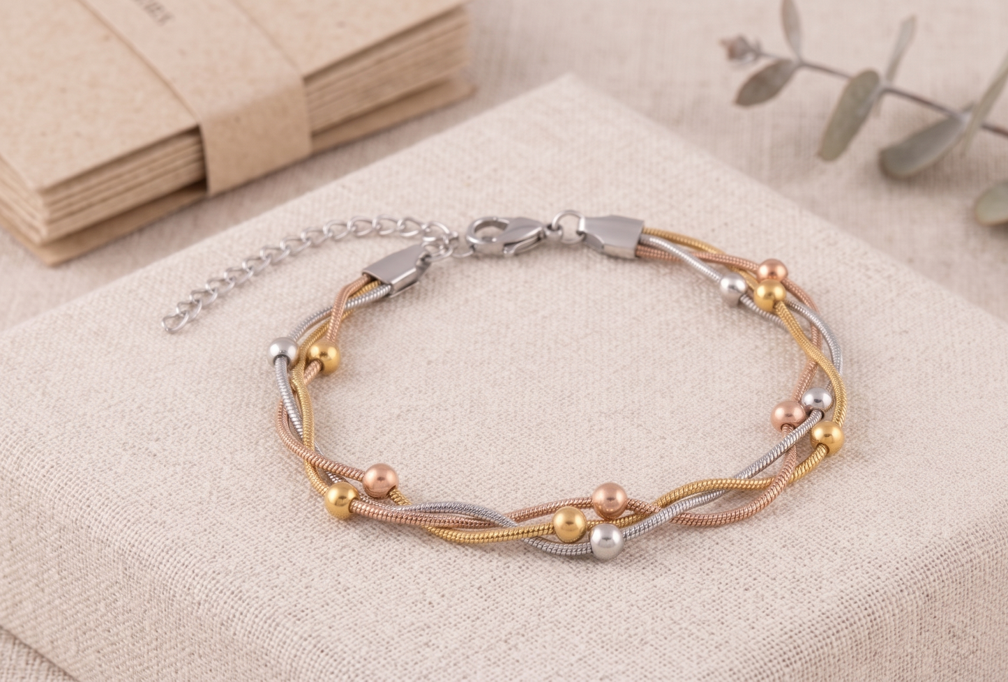 Intertwine Tri-Tone Bracelet