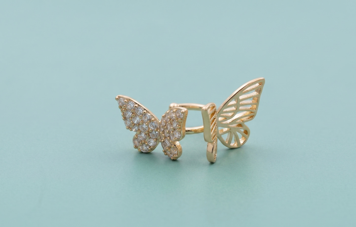 Twin Butterfly Ear Cuff