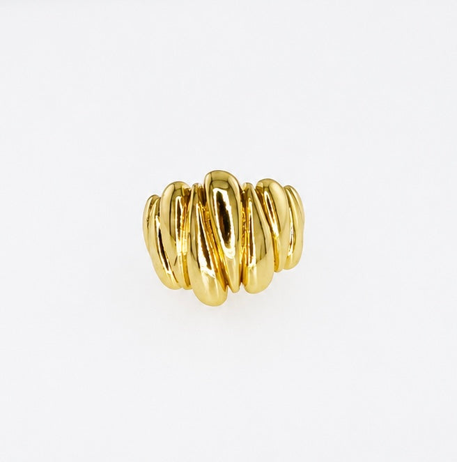 Golden Ripple Ring