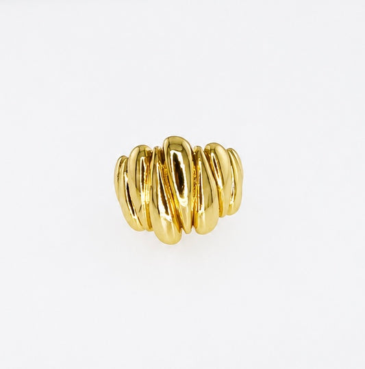 Golden Ripple Ring