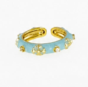 Azure Bloom Ring