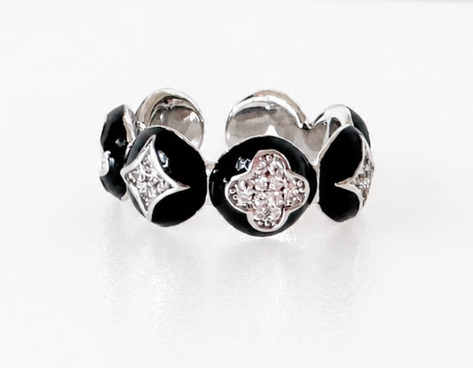 Midnight Blossom Ring