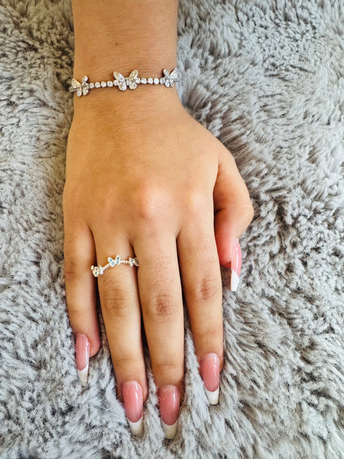 Moonlit Butterfly Ring