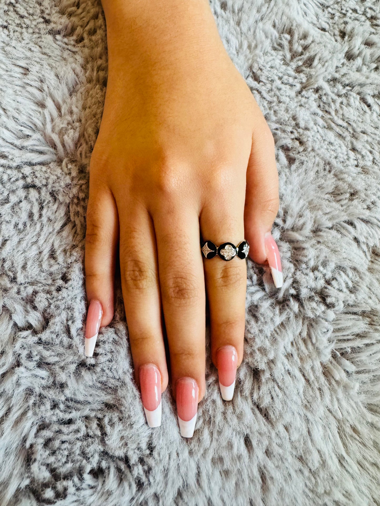 Midnight Blossom Ring