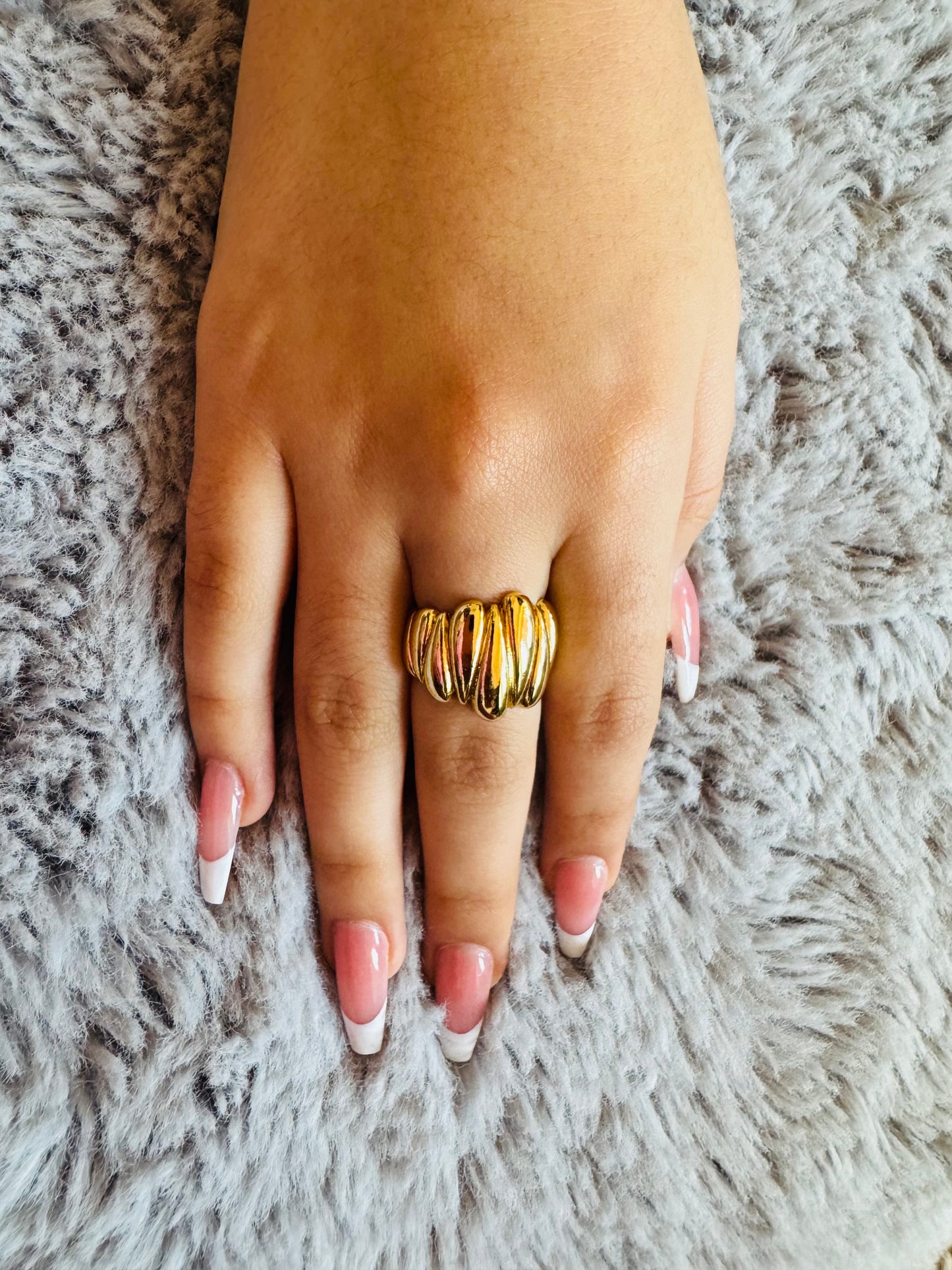 Golden Ripple Ring