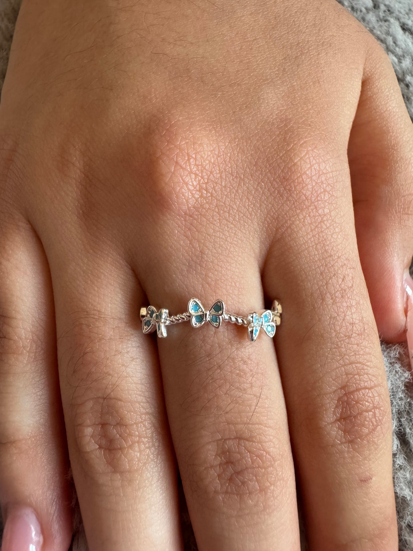 Moonlit Butterfly Ring