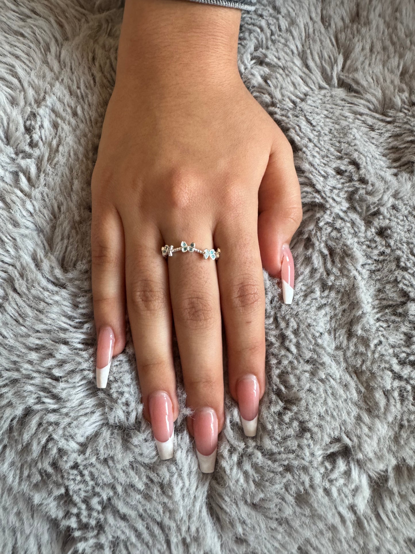 Moonlit Butterfly Ring