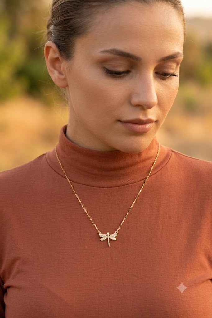 Lyra Dragonfly Necklace